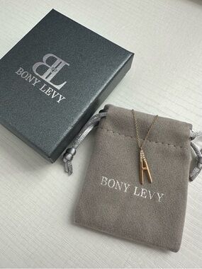 Bony Levy Gold Letter A Pendant Necklace - Women Jewelry